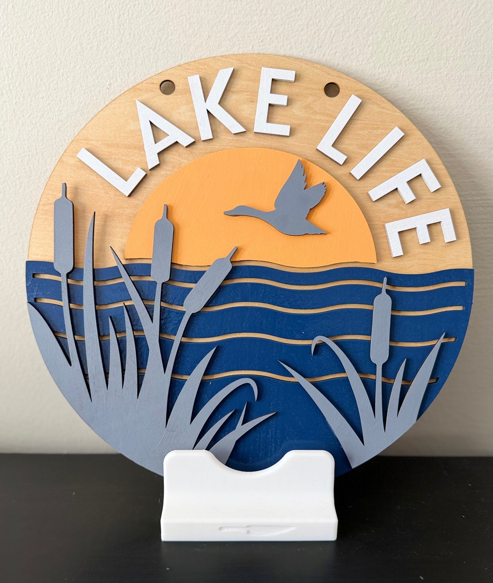 Lake Life - Geese and Cattails